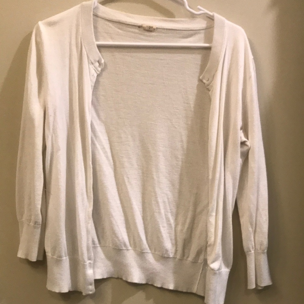 White JCrew Cardigan